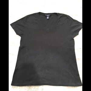 GAP WOMENS XL BLACK VNECK TSHIRT